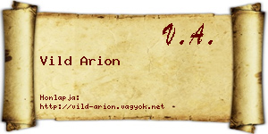 Vild Arion névjegykártya